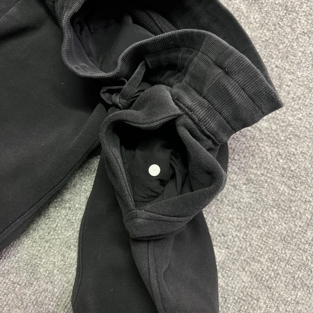 Lululemon Sweatpants Womens 2 Black Fleece Jogger Pockets Athletic LW5CUNS